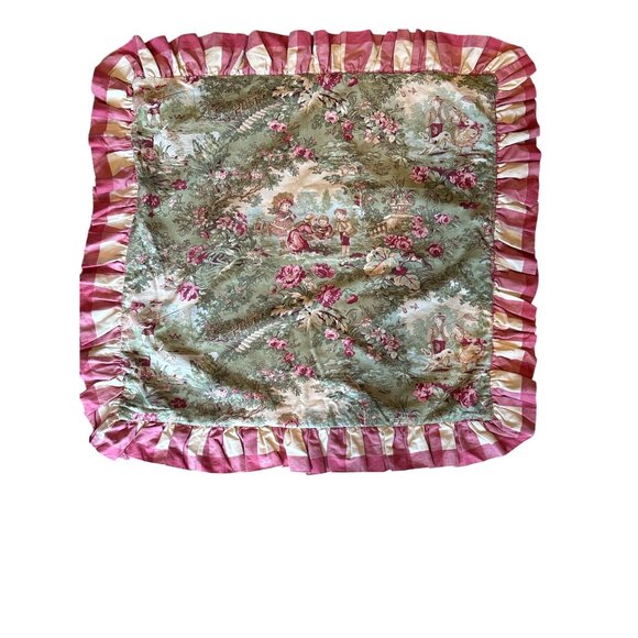 2 vintage Captured In Time by RobynPandolph  Floral Square Ruffled Pillowcases - Picture 2 of 10